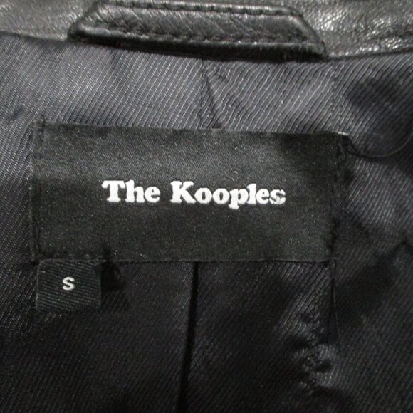 The Kooples 100% Lambskin Black Leather Moto Jacket - Picture 8 of 9